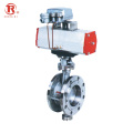 Pneumatic Double Triple Eccentric Hard Seat Flange Butterfly Valve